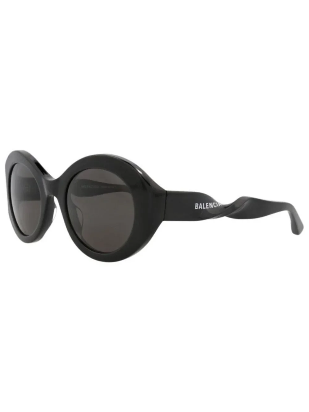 New Balenciaga Womens Round/Oval Black Black Grey Fashion Designer Sunglasses
